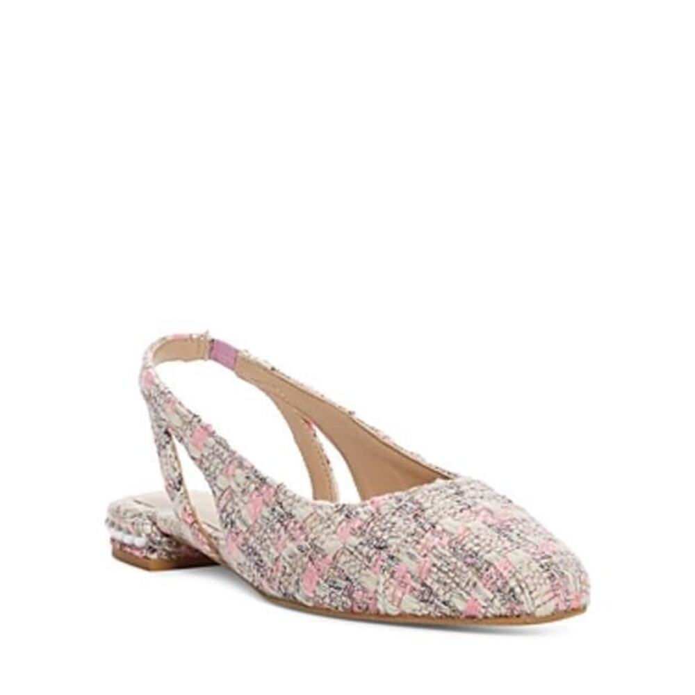 Stuart Weitzman Women's Imitation Pearl Embellished Slingback Flats US Size 8.